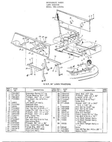 12hp 38" lawn tractors page 2