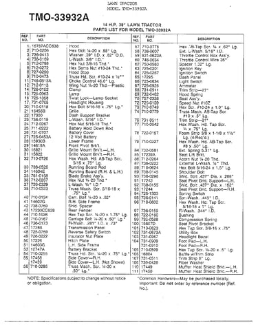 14hp 38" lawn tractor page 2