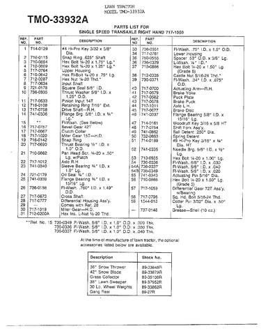 Single speed transaxle/accessories page 2
