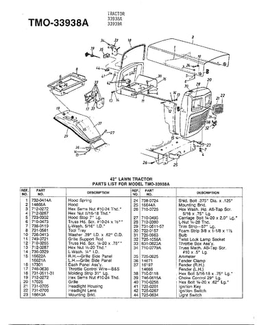 42" lawn tractor page 3