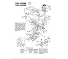 MTD 33939A 42" tractors/wheel and muffler chart diagram