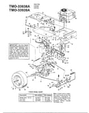 42" tractors/wheel and muffler chart