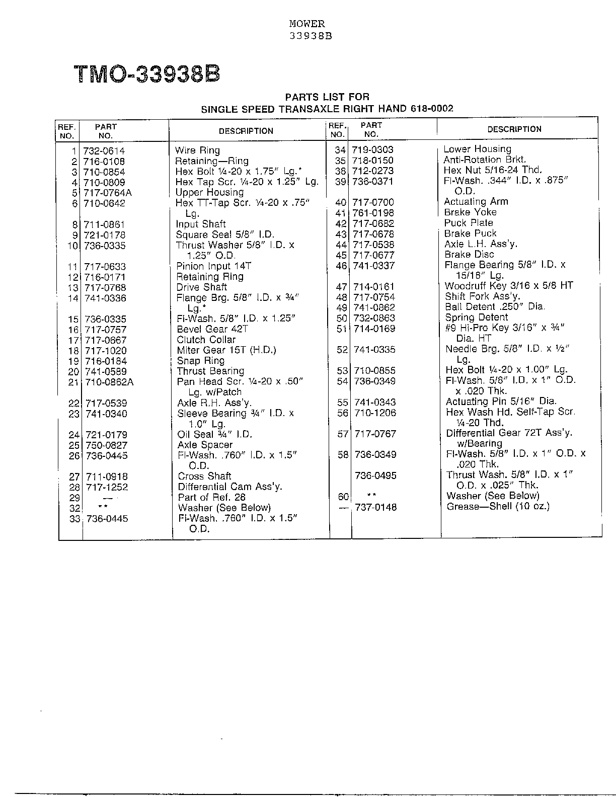 Single speed transaxle r h page 2