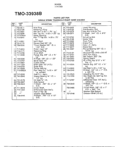 Single speed transaxle r h page 2