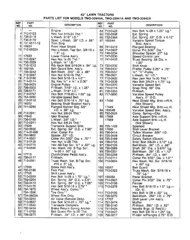 42" lawn tractors page 4