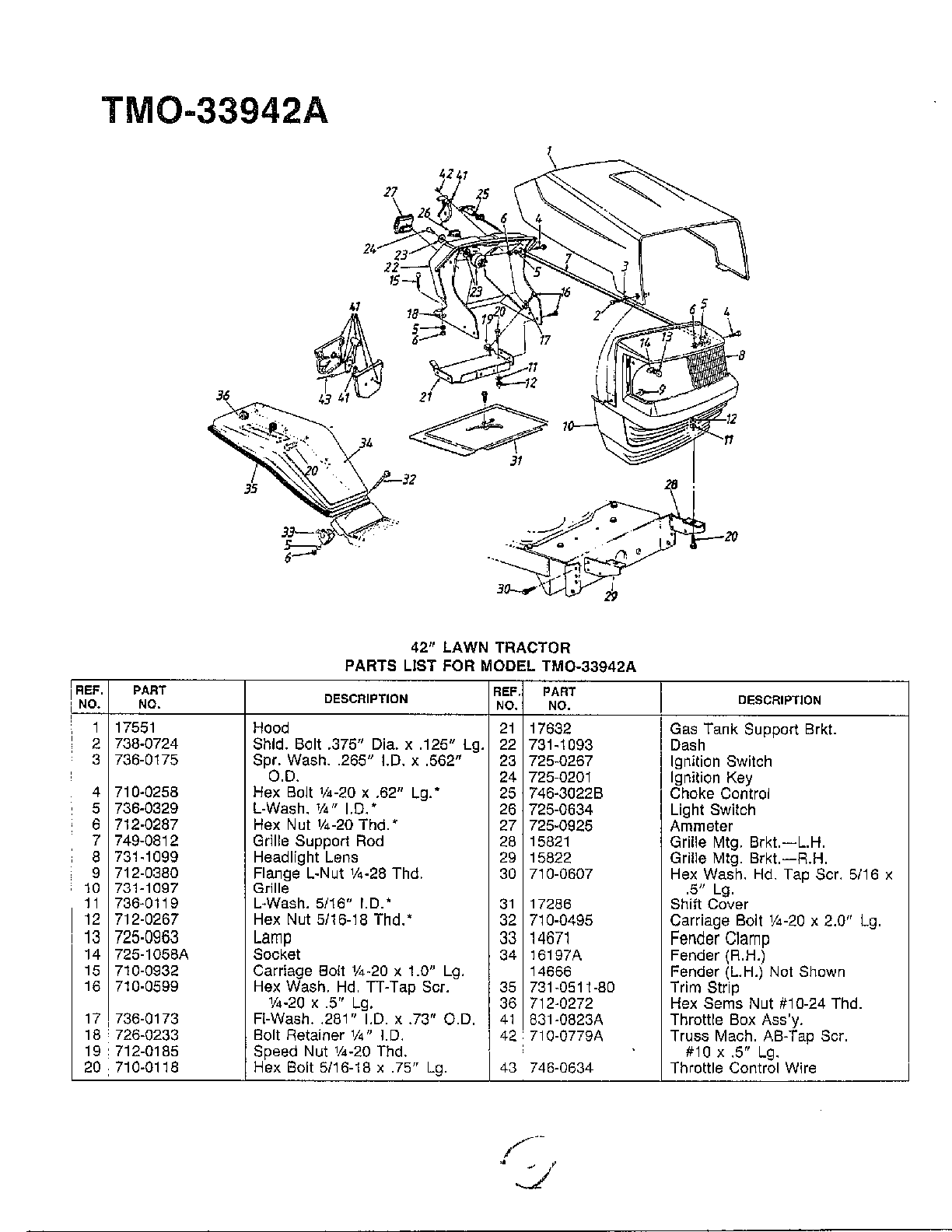 42" lawn tractor page 3