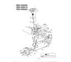 MTD 33940A 38" lawn tractor/wheel chart diagram