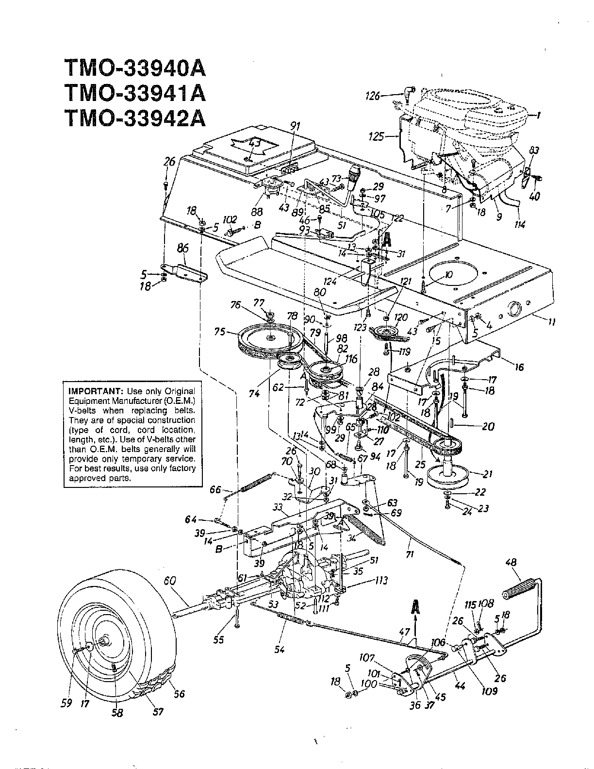 42" lawn tractor