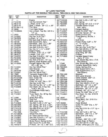 42" lawn tractor page 2