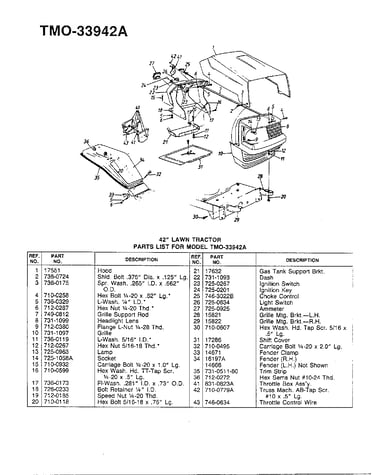 42" lawn tractor page 3