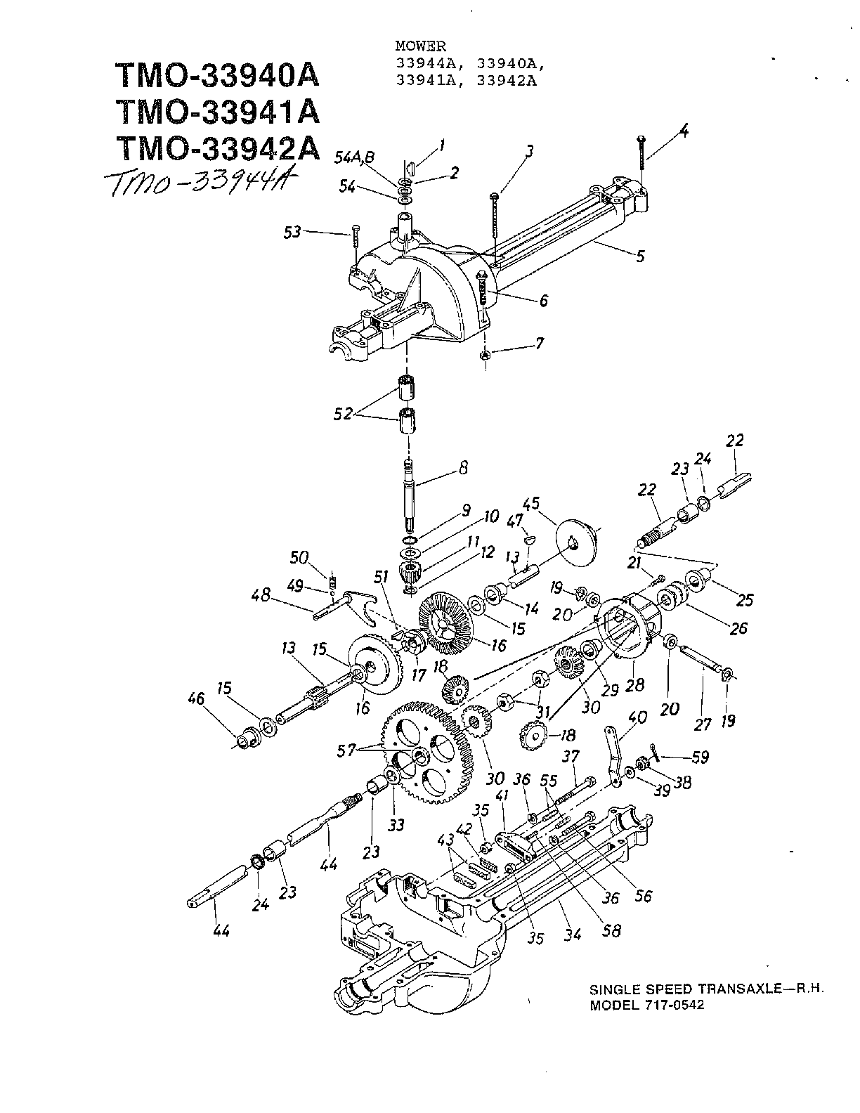 Single speed transaxle-r
