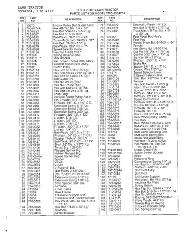 11.5hp 38" lawn tractor page 6