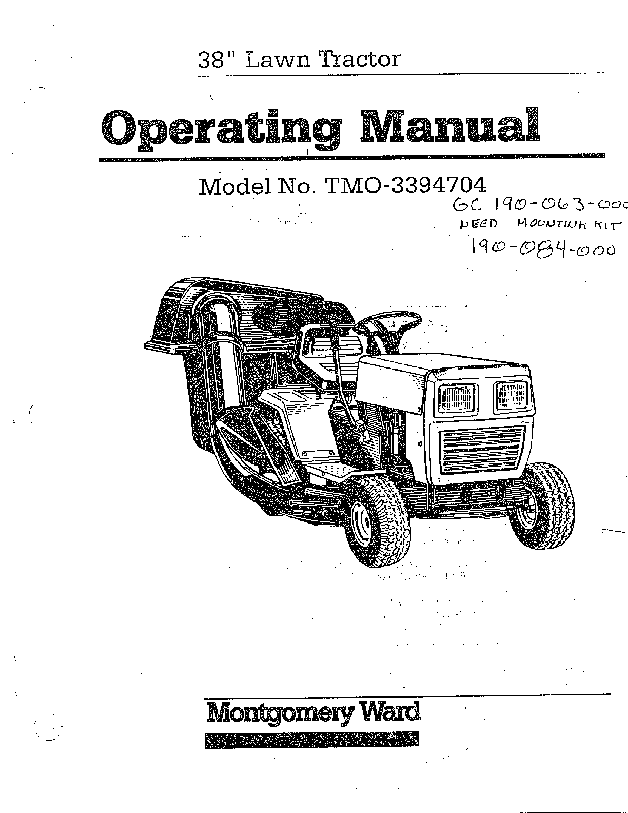 38" lawn tractor