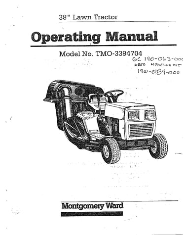 38" lawn tractor