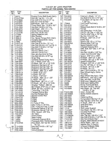 11.5 hp 38" lawn tractor page 6