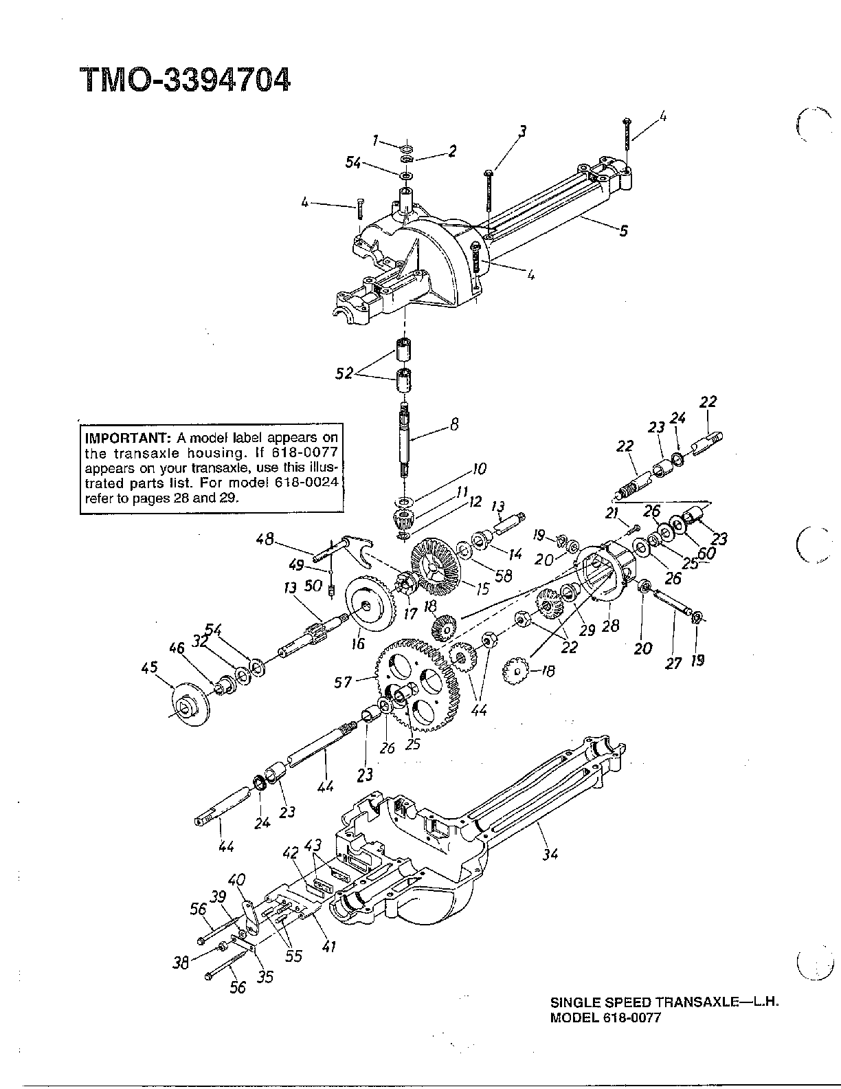 Single speed transaxle left hand page 3