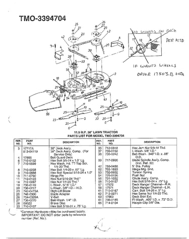 11.5 hp 38" lawn tractor page 2