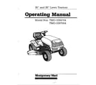 MTD 3394704 38" lawn tractors diagram