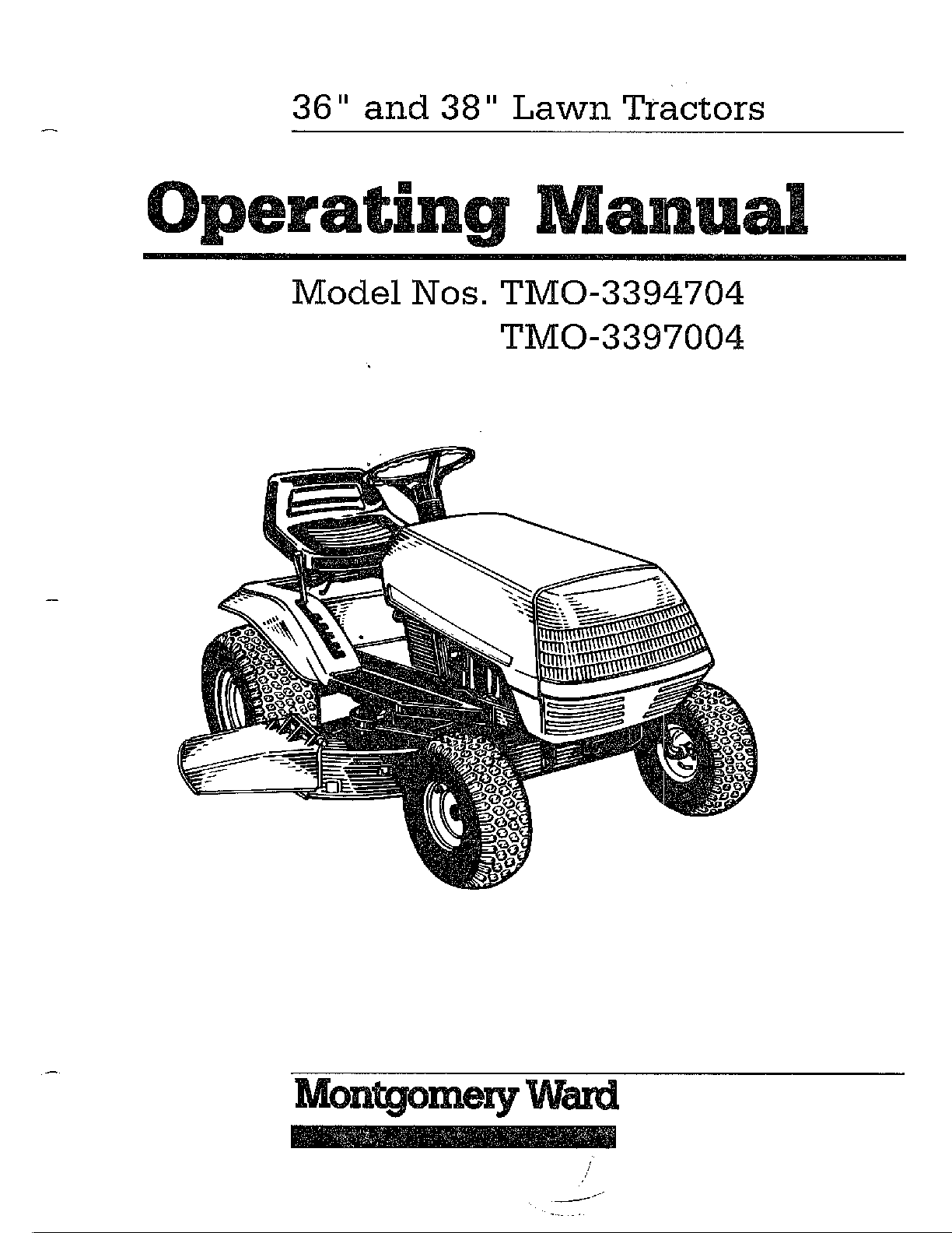 38" lawn tractors