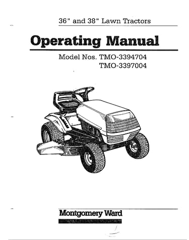 38" lawn tractors