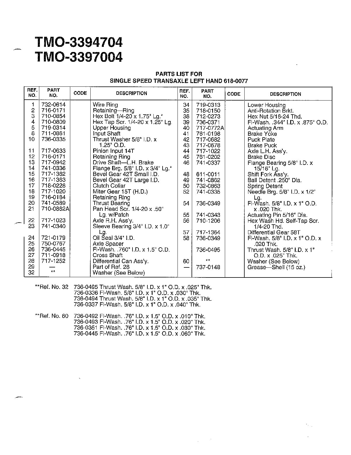 Single speed transaxle left hand page 2
