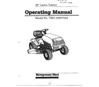 MTD 3394704A 36" lawn tractor diagram