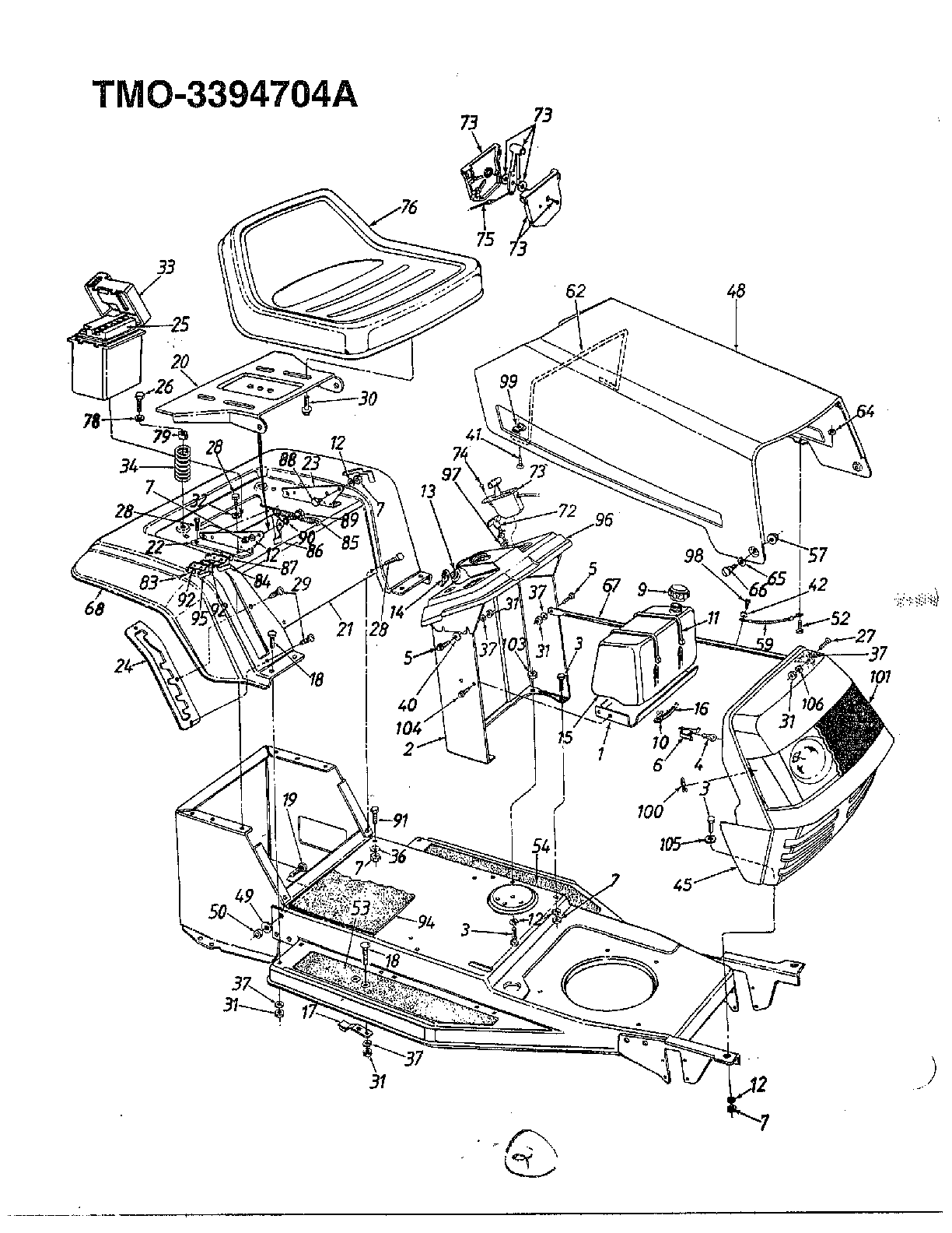 12HP 36" LAWN TRACTOR