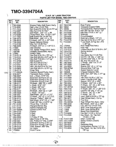 12hp 36" lawn tractors page 2