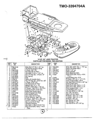 12hp 36" lawn tractor