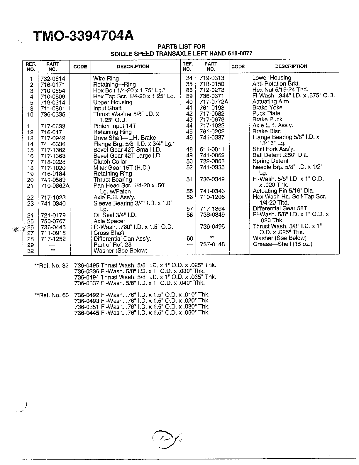 SINGLE SPEED TRANSAXLE Page 2