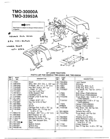 42" lawn tractors page 2