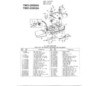 MTD 33953A 42" lawn tractors diagram