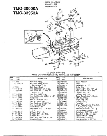 42" lawn tractors