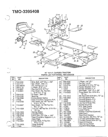 18hp/46" garden tractor