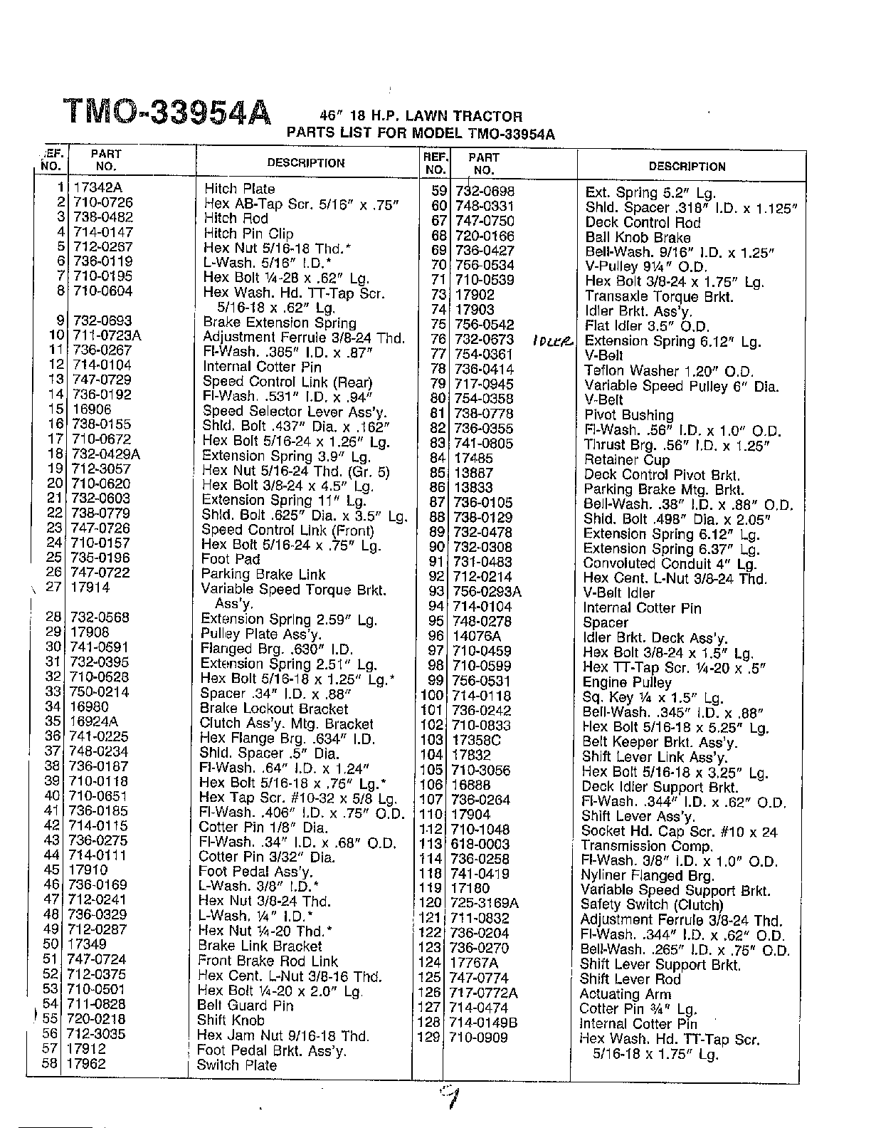 46" 18hp lawn tractor page 7