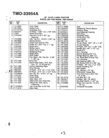 46" 18hp/transaxle page 2