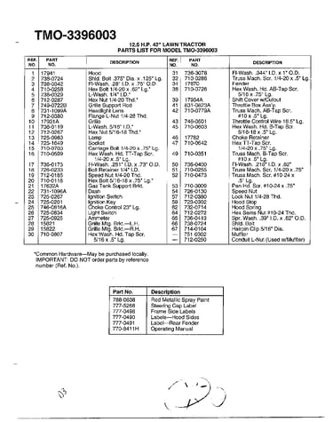 12.5hp 42" lawn tractor page 3