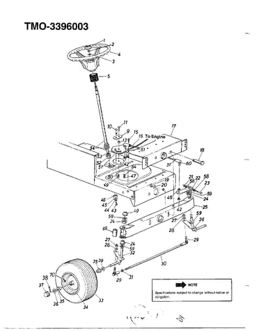12.5hp 42" lawn/optional equipment