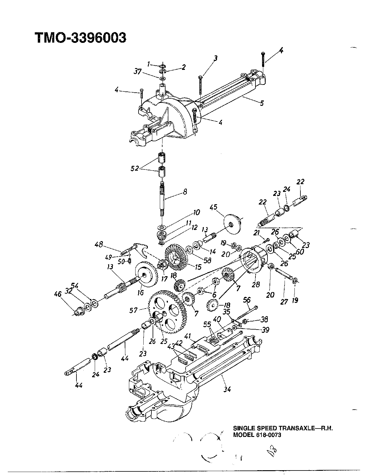 Single speed transaxle-r