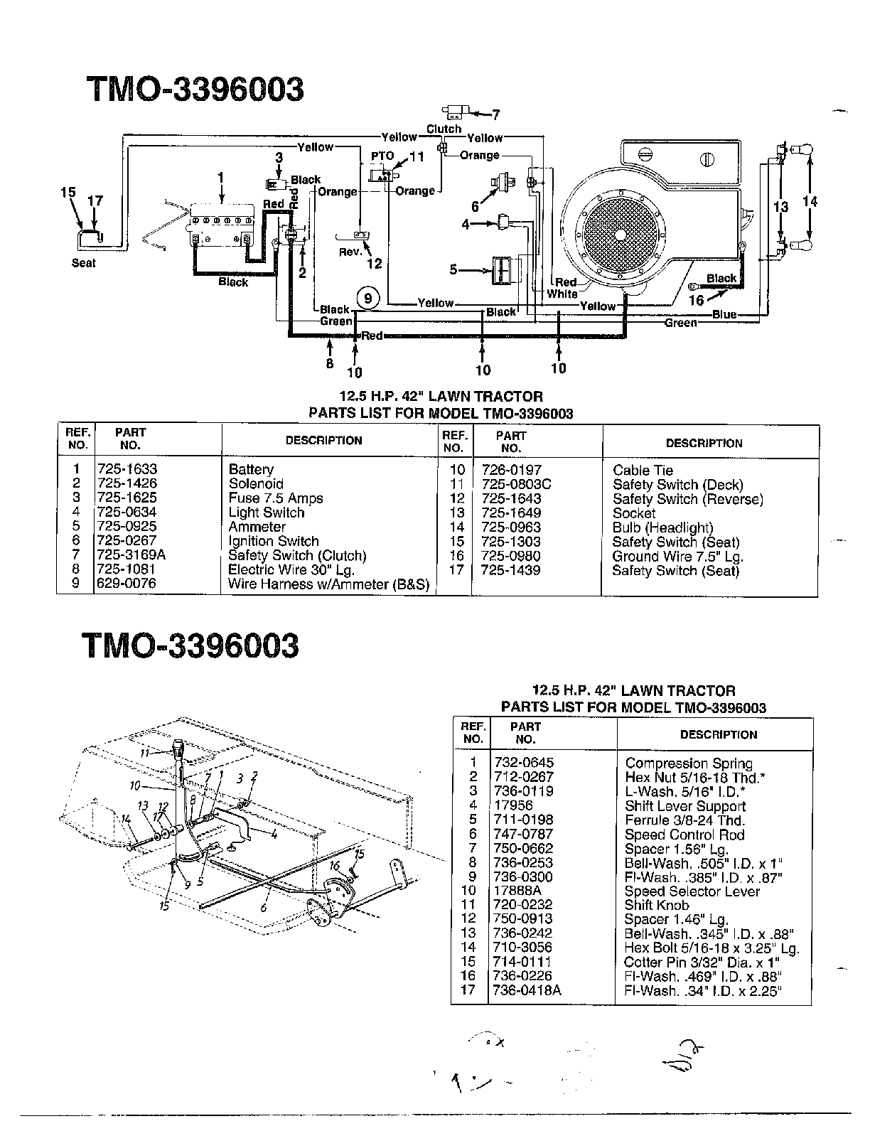 12.5hp 42" electrical