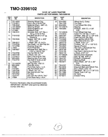 14hp 42" lawn/optional equipment page 3