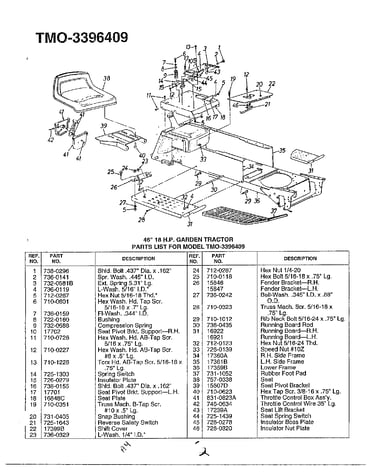 46" 18hp garden tractor
