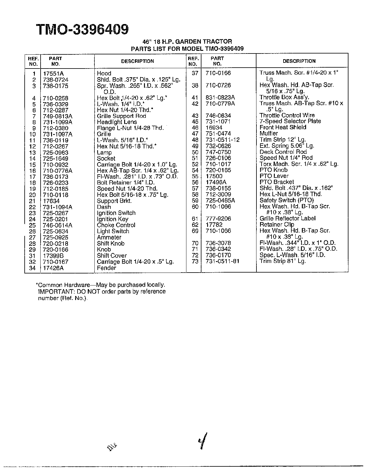 46" 18hp garden tractor page 3