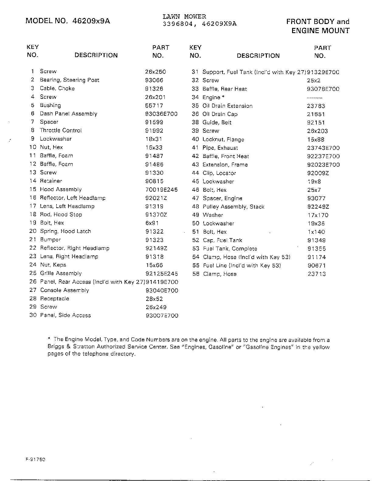 FRONT BODY/ENGINE MOUNT Page 2