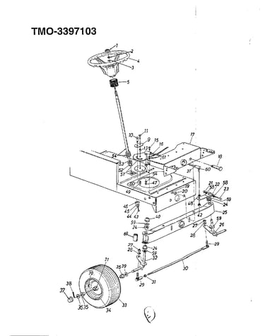 38" lawn tractor/wheel chart
