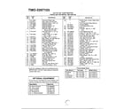 MTD 3397103 38" lawn tractor/wheel chart page 2 diagram