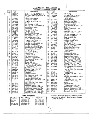 38" lawn tractor/wheel chart page 4