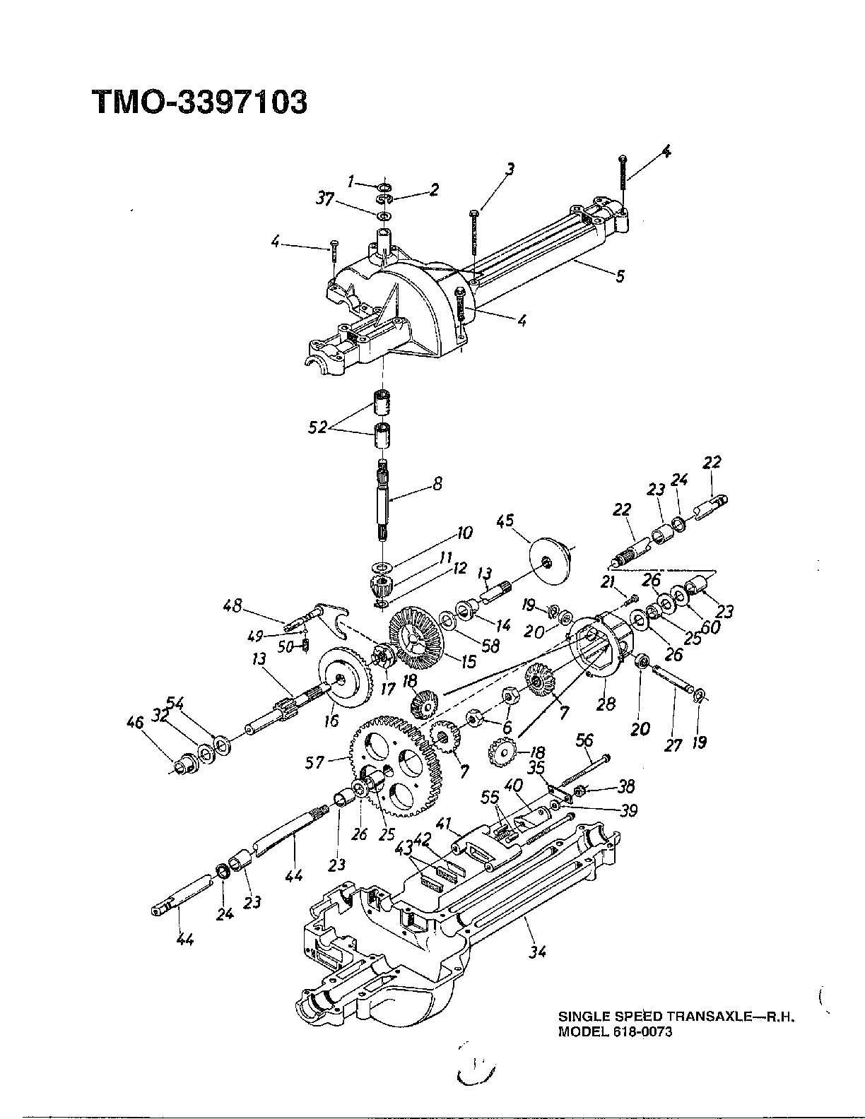Single speed transaxle