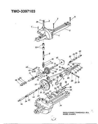 Single speed transaxle