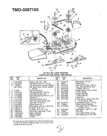 38" lawn tractor